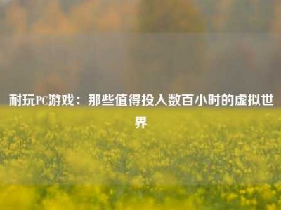耐玩PC游戏：那些值得投入数百小时的虚拟世界