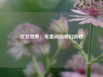 作文世界：笔墨间的奇幻游戏