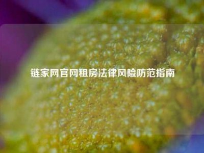 链家网官网租房法律风险防范指南