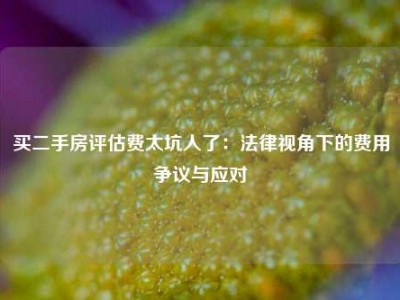 买二手房评估费太坑人了：法律视角下的费用争议与应对