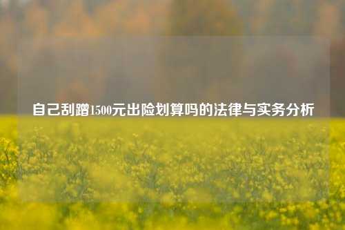 自己刮蹭1500元出险划算吗的法律与实务分析